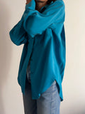 PRE ORDINE • Camicia cupro turchese