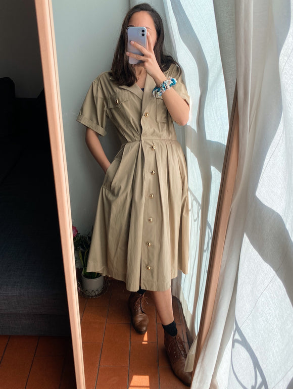 Abito chemisier beige
