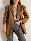 Blazer caramello lana e cachemire