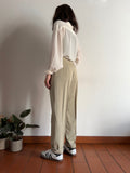 Pantalone con pince beige • M/L