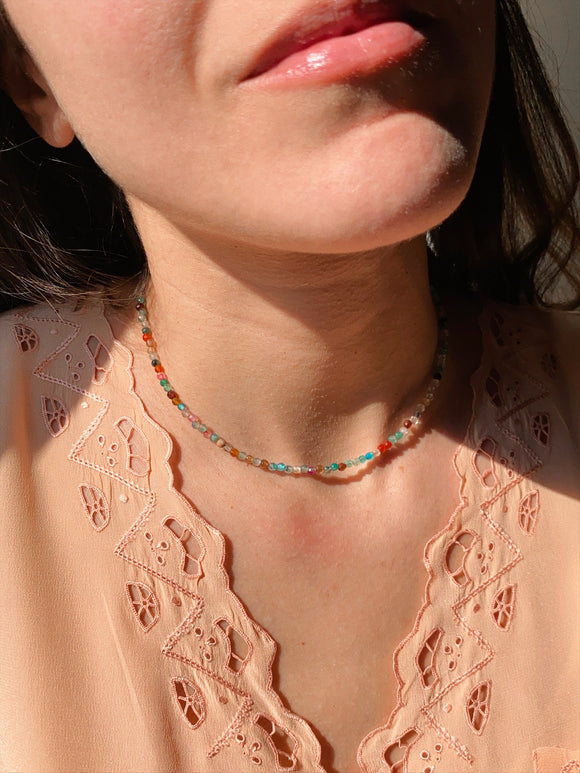 Collana perline multicolor