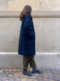 Cappotto tartan blu e verde