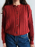 Cardigan corto bordeaux