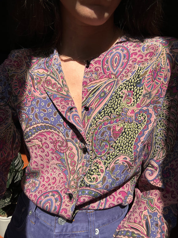 Camicia paisley viola