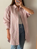 Camicia Ralph Lauren a righine rosa
