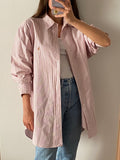 Camicia Ralph Lauren a righine rosa