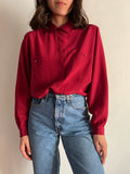 Camicia seta bordeaux