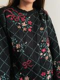 Maglione lungo quadri e fiori