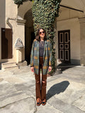 Blazer tartan leggero