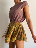 Pantaloncino indiano paisley senape