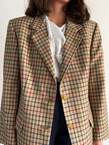Blazer beige a quadri