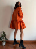 Chemisier ampio corto arancione