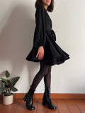 PRE ORDINE • Abito con cintura nero