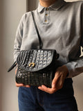 Borsa quadrata nera cocco