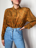 Camicia animalier senape