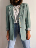 Blazer lungo verde acqua