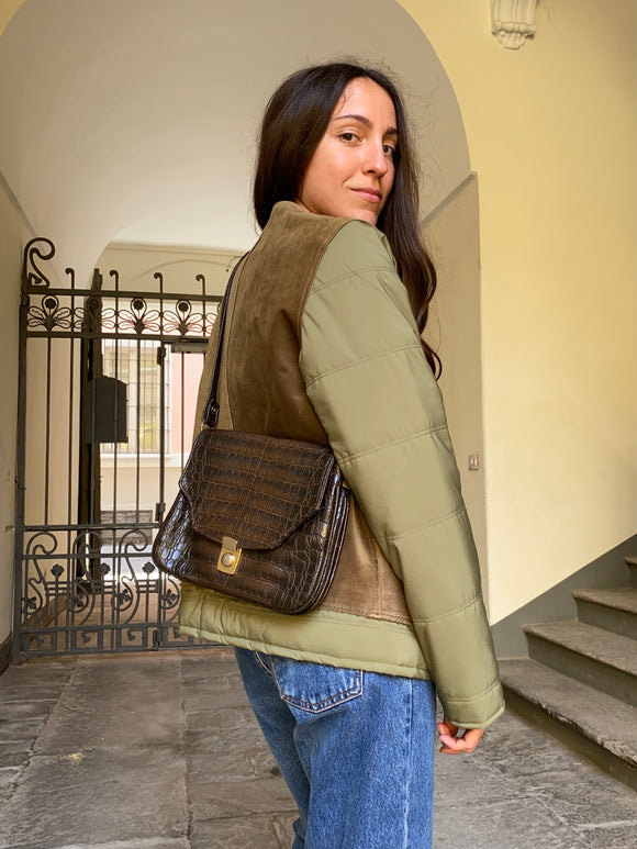 Borsa cocco marrone scuro