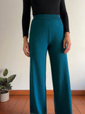 Pantalone lana merino ottanio