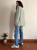 Blazer pied de poule verde acqua