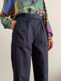 Pantaloni taglio maschile blu