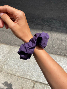 Scrunchie di cotone viola scuro