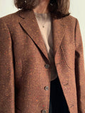 Blazer maschile tweed mattone