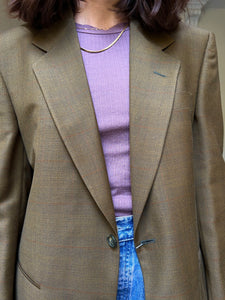 Blazer maschile oliva riga ruggine