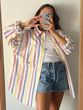 Camicia Tommy Hilfiger righe rosse-gialle-blu