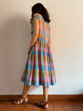 Abito tartan colori pastello