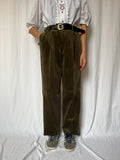 Pantalone con pince velluto a coste