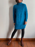 Maglione mohair dress turchese