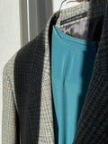 Blazer pied de poule azzurro