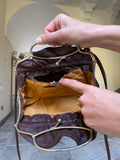 Borsa clip marrone