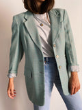 Blazer lungo verde acqua