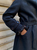 Cappottino nero con cintura