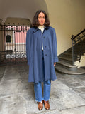 Trench scampanato blu
