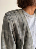 Blazer tartan grigio