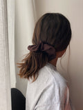 Scrunchie di seta melanzana