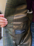 Blazer maschile verde a quadri