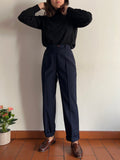 Pantalone di lana blu scuro