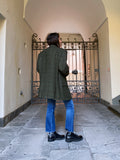 Blazer maschile verde a quadri
