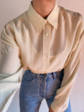 Camicia di seta panna