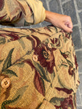 Giacca tapestry beige e bordeaux