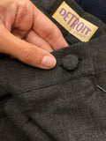 Pantalone a vita alta grigio scuro