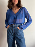 Maglione squadrato bluette