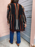 PRE ORDINE • Maxi cardigan con frange nero