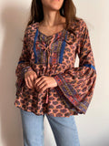 Camicia bohémienne rosa