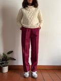 Pantalone di lana ciliegia