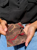 Foulard ascot di seta fantasia cachemire