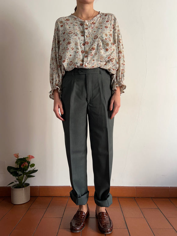 Pantalone maschile verde spento